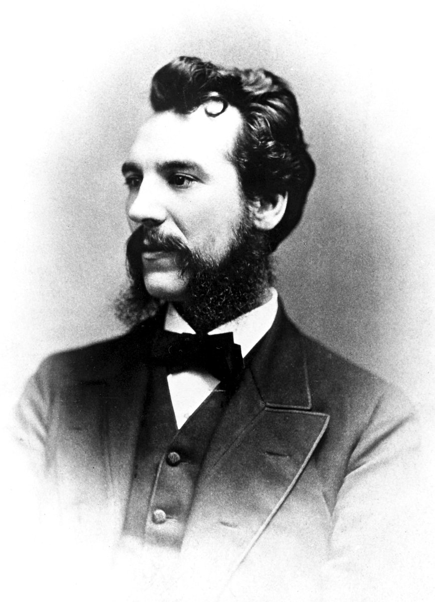 AGMabelBell's tweet photo. Happy birthday to Alexander Graham Bell today!  Today would have been his 175th birthday! The photo below courtesy of the AGB Legacy Foundation and @ParksCanada  is a portrait taken in 1876 when he was 29 years old. https://t.co/pG8EsVOKCm