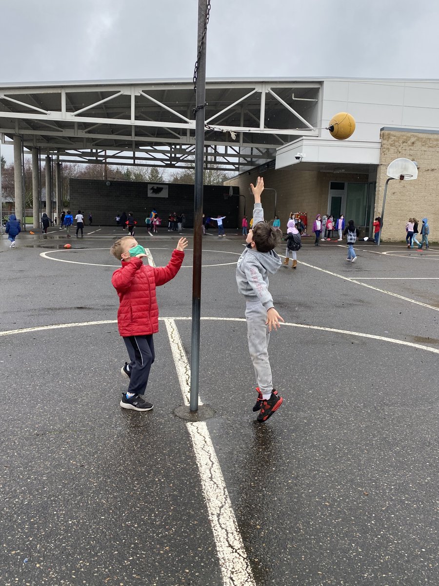 Rain or shine, we still have fun at recess!