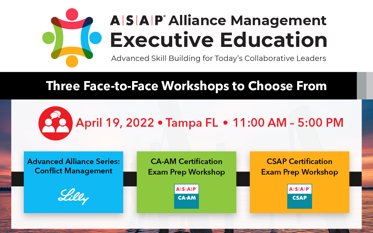 ASAP_Global's tweet photo. Interested in sharpening your alliance management skills? Check out three IN PERSON workshops in April #ASAPAllianceManagementExecutiveEducation #ASAPWorkshops
https://t.co/EuavNV1JpZ https://t.co/S8hJrt0B2C