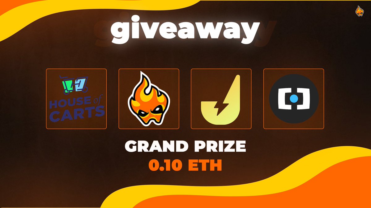 🎉Giveaway!🎉
<a href="/HouseCarts/">House of Carts</a> 3 Months
<a href="/ArsonServers/">Arson Servers LLC</a> VIP 30 days
<a href="/jeru035/">Jeru035</a> 3 (5GB) plans
<a href="/Nova_Bott/">Nova Bot</a> Key 

- Like/Follow/Retweet/Tag a friend to enter!🔥

Arson Servers LLC providing an additional Grand Prize for one lucky winner! 0.10 Eth🔥