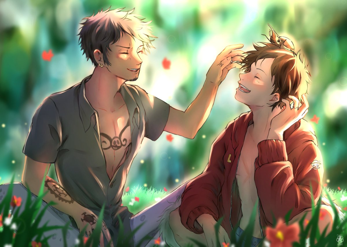 KagamiCiel's tweet photo. I can't describe the love I feel for you🐯👒
#onepiece #lawlu #luffy #trafalgarlaw https://t.co/uQ1X1Gc7lk