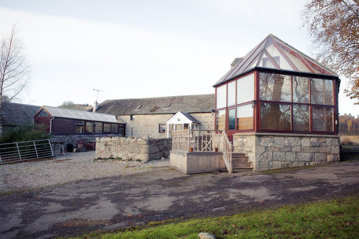 Progress! The steading building now &amp; then…
When we arrived <a href="/Muckrachlodge/">Muckrach Country House</a>  back in January 2014, the outhouses adjacent to the main house were derelict and in disrepair! We've now carved out 3 beautiful self-catering units in this space! 
thehollieshighlandlodges.com
#visitscotland