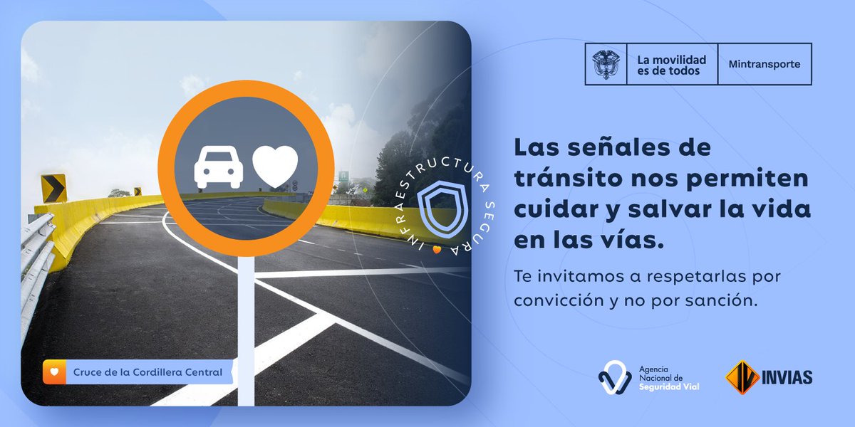 MinTransporteCo's tweet photo. Al conducir ten paciencia en la vía, recuerda que la velocidad es una de las principales causas de siniestros viales. #InfraestructuraSegura https://t.co/JDpts0QgQk