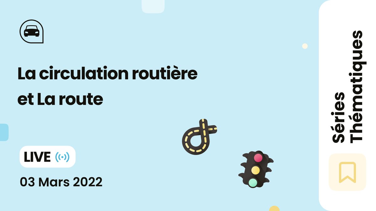 Lepermislibre's tweet photo. Vous avez voté et décidé de réviser les 2 thèmes La circulation routière 🔀 et La route 🚗 dans notre nouveau live à 18h30 sur YouTube ! Pensez-vous bien les maîtriser ?
#Lepermislibre #autoecoleenligne #codedelaroute #codeenligne #stream #live #YouTube https://t.co/HCbRG79sHM
