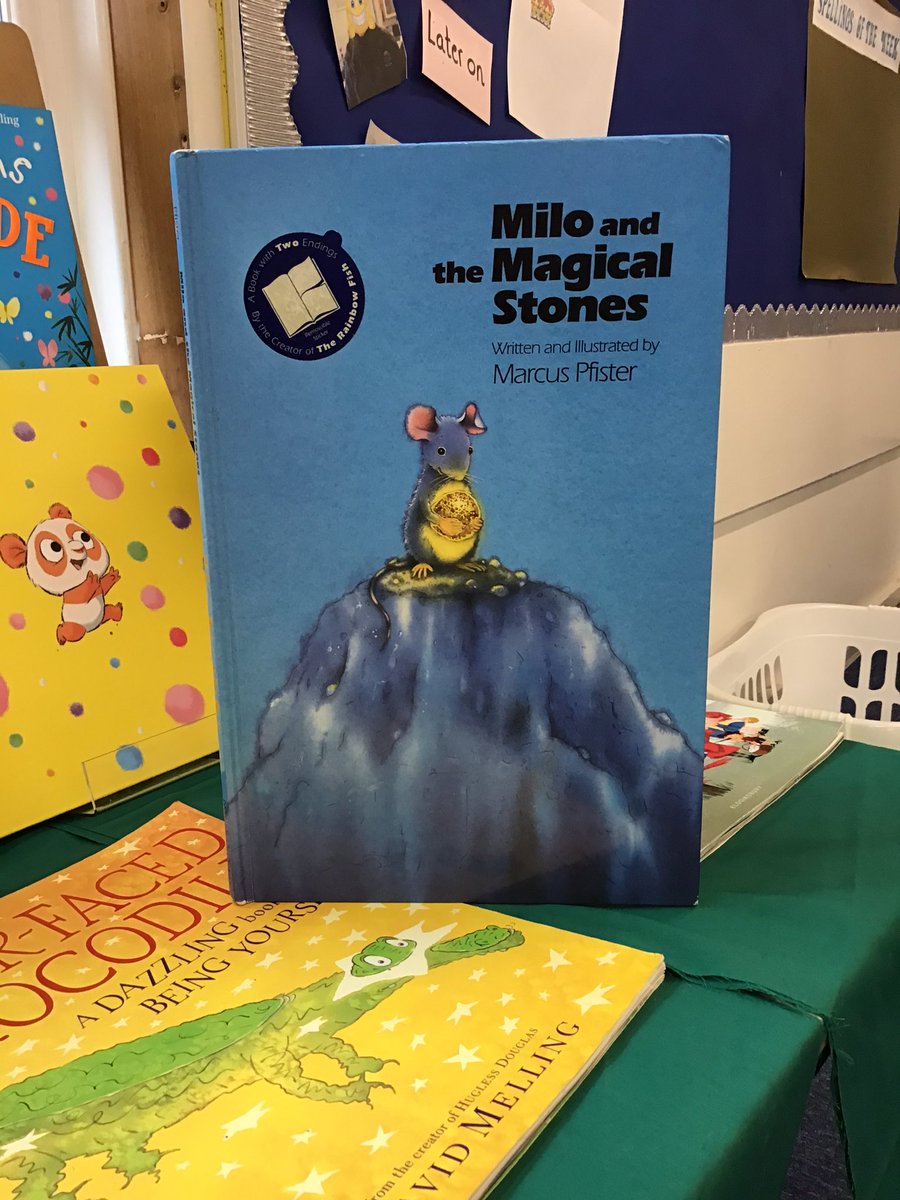 CricketsStf's tweet photo. We’ve  celebrated World Book day today...We read ‘ Milo and the magical stones by Marcus Pfister- we made masks to retell the story, we made maps of the island and painted stones like the mice did as well as having time in our library!! Phew!! What a busy but enjoyable day!! https://t.co/rGflFCCreI