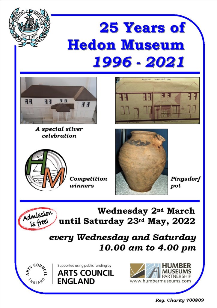 HedonMuseum1996's tweet photo. We are celebrating 25 years of the Museum!
Drop in to see our anninversary exhibtion. We're open Wednesdays and Saturdays 10 - 4pm
#hedon #eastyorkshire #hedonmuseum #localhistory #museum https://t.co/0ZuP5J9L5k
