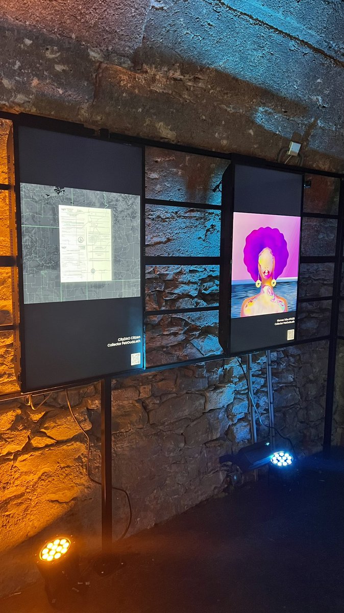 petrdu's tweet image. Fun team building event of our Microsoft Teams team in an NFT Gallery @CryptoPortalArt. Had a chance to show @WomenTribe_nfts and @CityDAO from my collection and we received a funny POAP ✨ thanks @samgittis &amp;amp; @ASychov for hosting &amp;amp; intro! 🚀