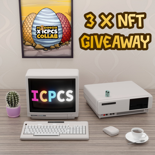 IC Dinos 🦖🦕 (@icdinos) on Twitter photo We have partnered with <a href="/icpcsnft/">BlockOS | ICPCS</a> to give away 3 of their upcoming NFTs + 10 WL spots! 🎁🥳
To enter:
✅ Like & RT & Follow
✅ Tag your Friends!
✅ Join their Discord and react with 🎉 to the giveaway message in the "IC Dinos Collab" channel 🔥
Lets go Dinos!🦖 We have partnered with <a href="/icpcsnft/">BlockOS | ICPCS</a> to give away 3 of their upcoming NFTs + 10 WL spots! 🎁🥳
To enter:
✅ Like & RT & Follow
✅ Tag your Friends!
✅ Join their Discord and react with 🎉 to the giveaway message in the "IC Dinos Collab" channel 🔥
Lets go Dinos!🦖