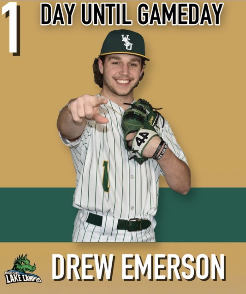 It all starts tomorrow… 1️⃣ day away‼️ #LakeCrew #LFG #showtime Pictured- Freshman Infielder Drew Emerson