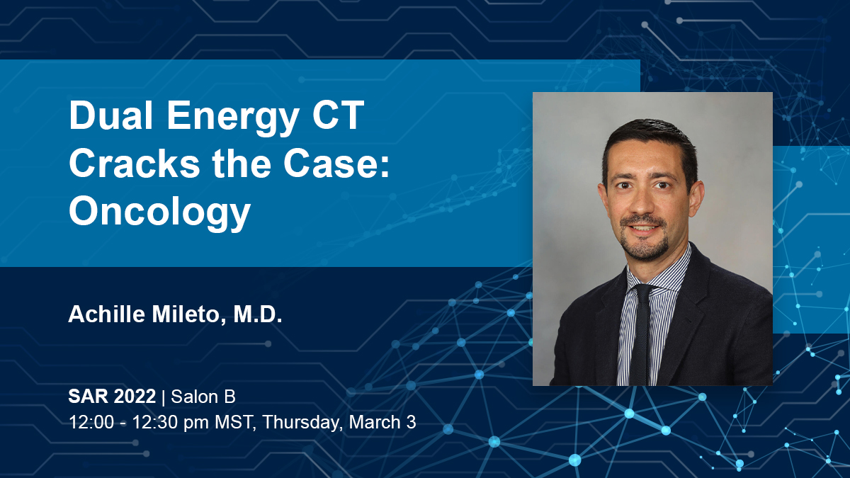 MayoRadiology's tweet photo. When assessing tumor treatment response to novel drugs using conventional, there are limitations with single-energy CT. #DualEnergyCT offers improved lesion detection and characterization in #oncology, says Dr. Achille Mileto. #MayoMNAbdRad #SAR2022 https://t.co/HpQzZLcRNp