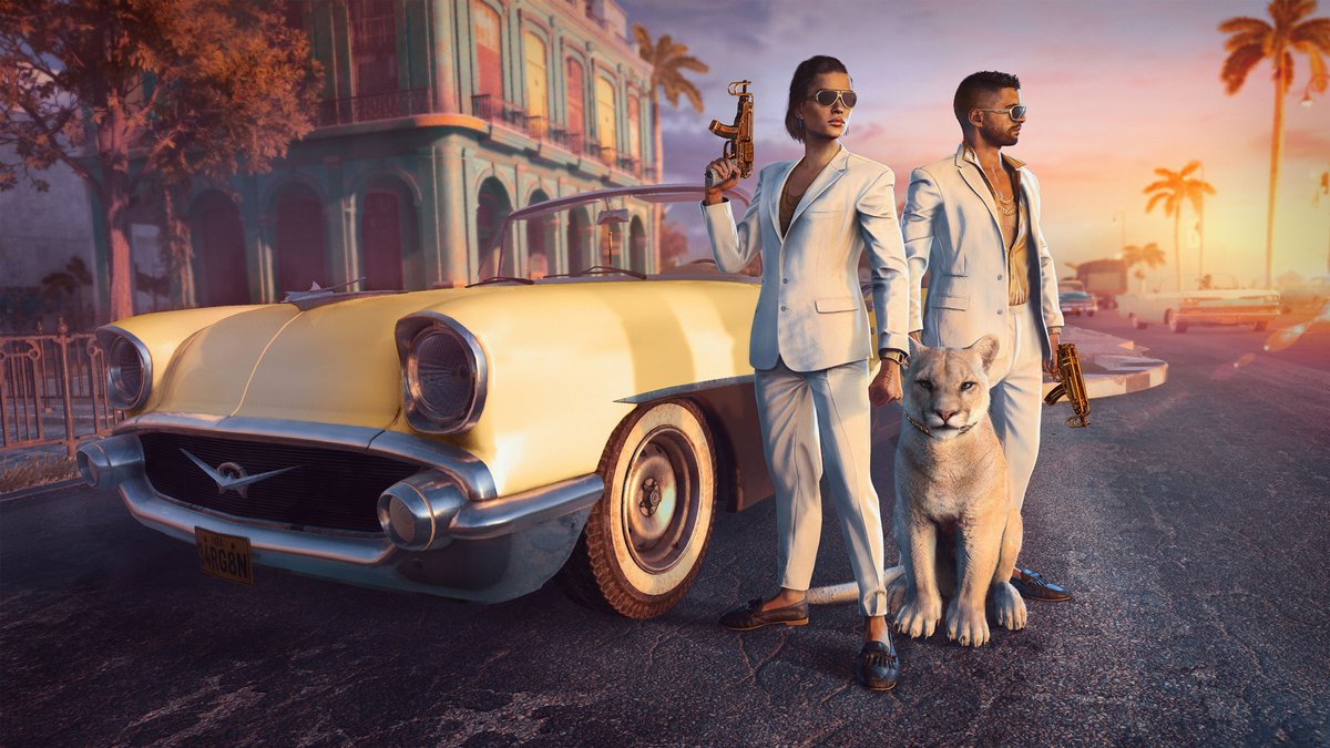 Turn some heads and break some hearts with your new feline Amigo in this crimelord's bundle featuring a sun-soaked new outfit, vehicle, firearm, and more. 
Buy the Vice Pack now in Far Cry 6!

#FarCry6.