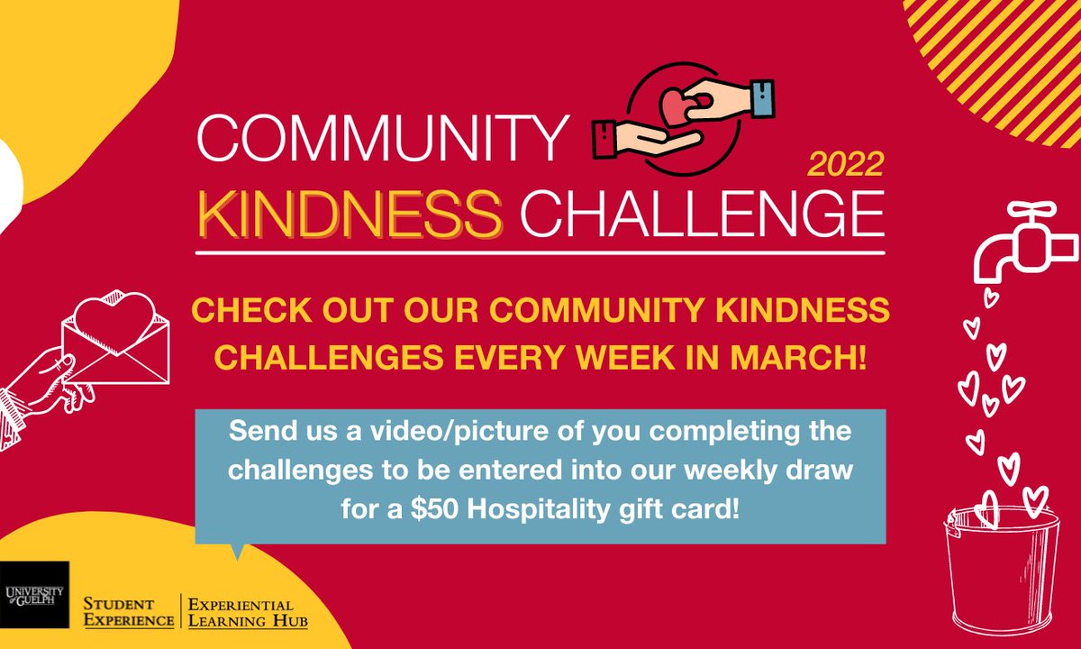 UofGStudentExp's tweet photo. The first #CommunityKindnessChallenge this week is: write a kind note with a positive message, then drop it in a neighbour’s mailbox!
If you enjoy this, reach out to the Guelph Community Health Center to become a Notes for Hope Volunteer! https://t.co/iKKpZ8yggq
@ExpGuelph https://t.co/EHkF4FbjD4