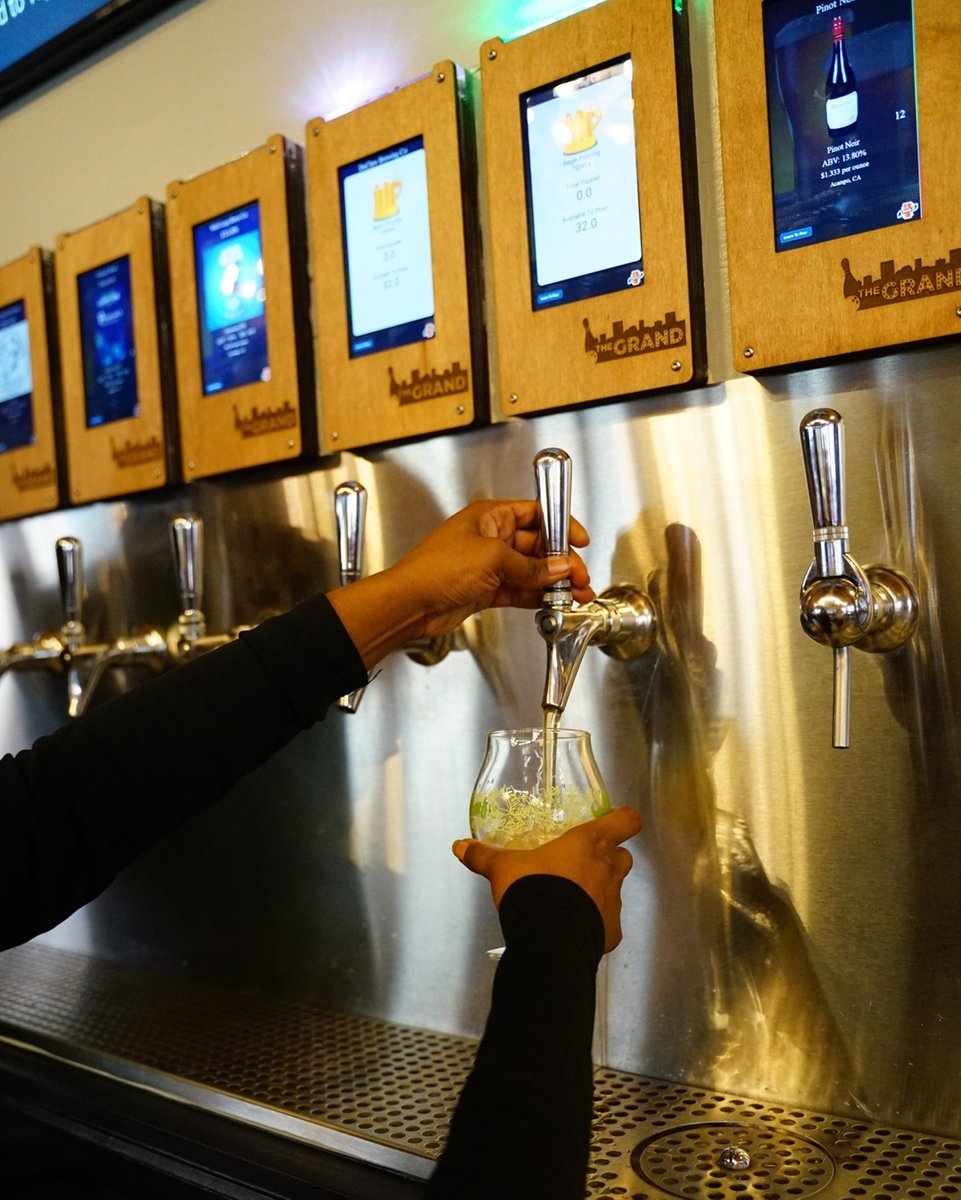 Make @firstthursdayonmain Grand. Join us on the patio or head to our lounge for some tap wall brews!