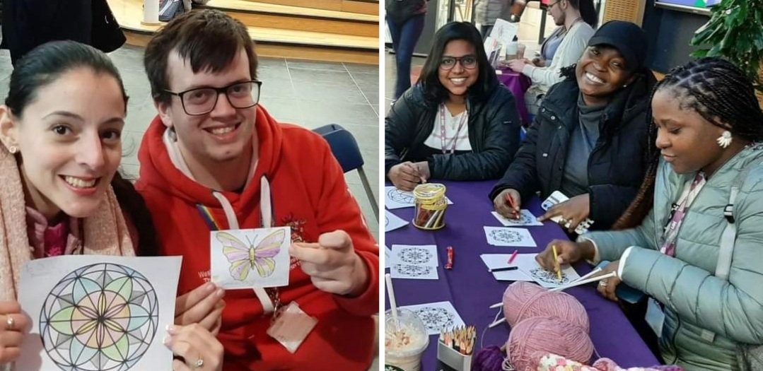 uhchaplain's tweet photo. Lots of smiles. That feels good! #unimentalhealthday #virtualchaplain #keepcalmandcraft @uniofherts @UH_Wellbeing @UHStudentLife https://t.co/CylOPuqzes