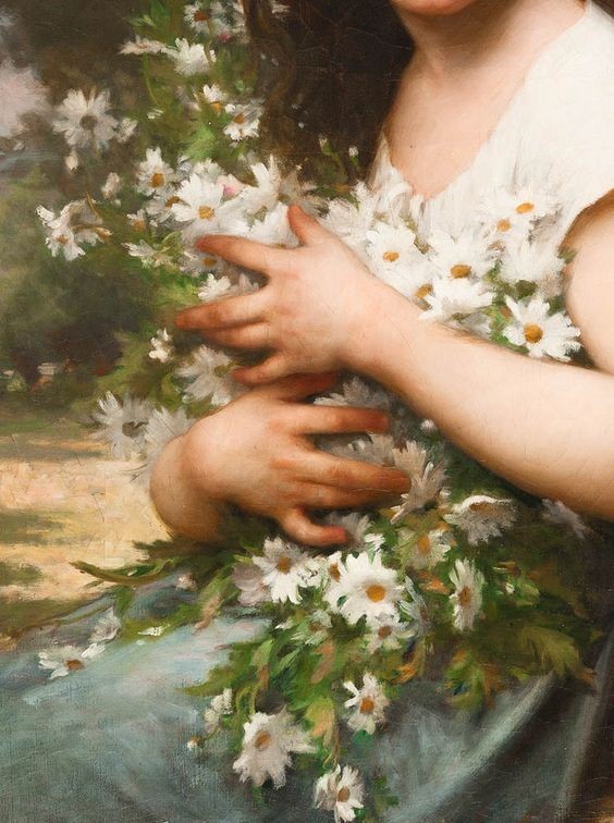 mycelticmoon's tweet photo. Women with daisies in paintings. https://t.co/EWSiP2nKSj