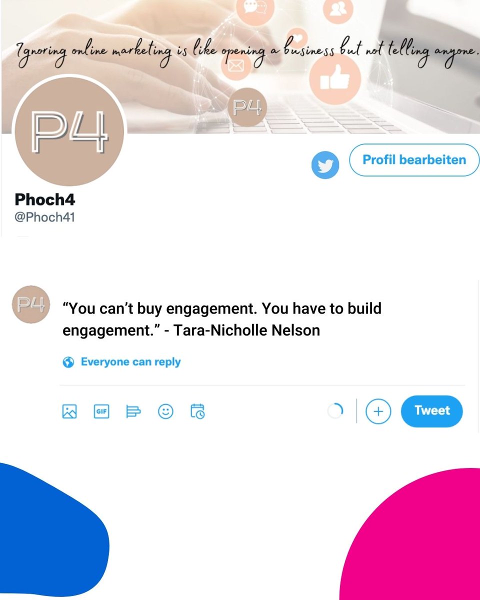 Phoch41's tweet photo. Wie Du Dein Engagement steigern kannst? Kommuniziere mit Deiner Community 💬 Wenn Du noch keine Reichweite aufgebaut hast, solltest Du Deine Zielgruppe &amp; potenzielle Kunden selbst suchen 🔍 &amp; zur Interaktion auffordern 🗣️ https://t.co/dFS6DjlYnN