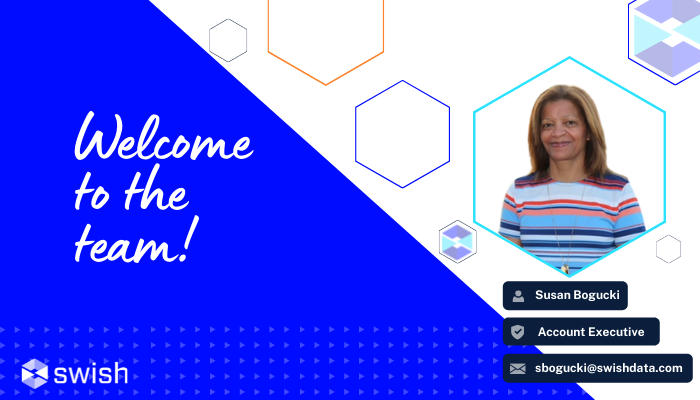 SwishData's tweet photo. We are very excited to welcome Susan Bogucki to the Swish Civilian Sales team! Before joining Swish, Susan spent many years at industry leading technology providers and has significant experience working in both the OEM and reseller space. Welcome Susan!!!  #Swishdifference https://t.co/DgUY8VbX0P