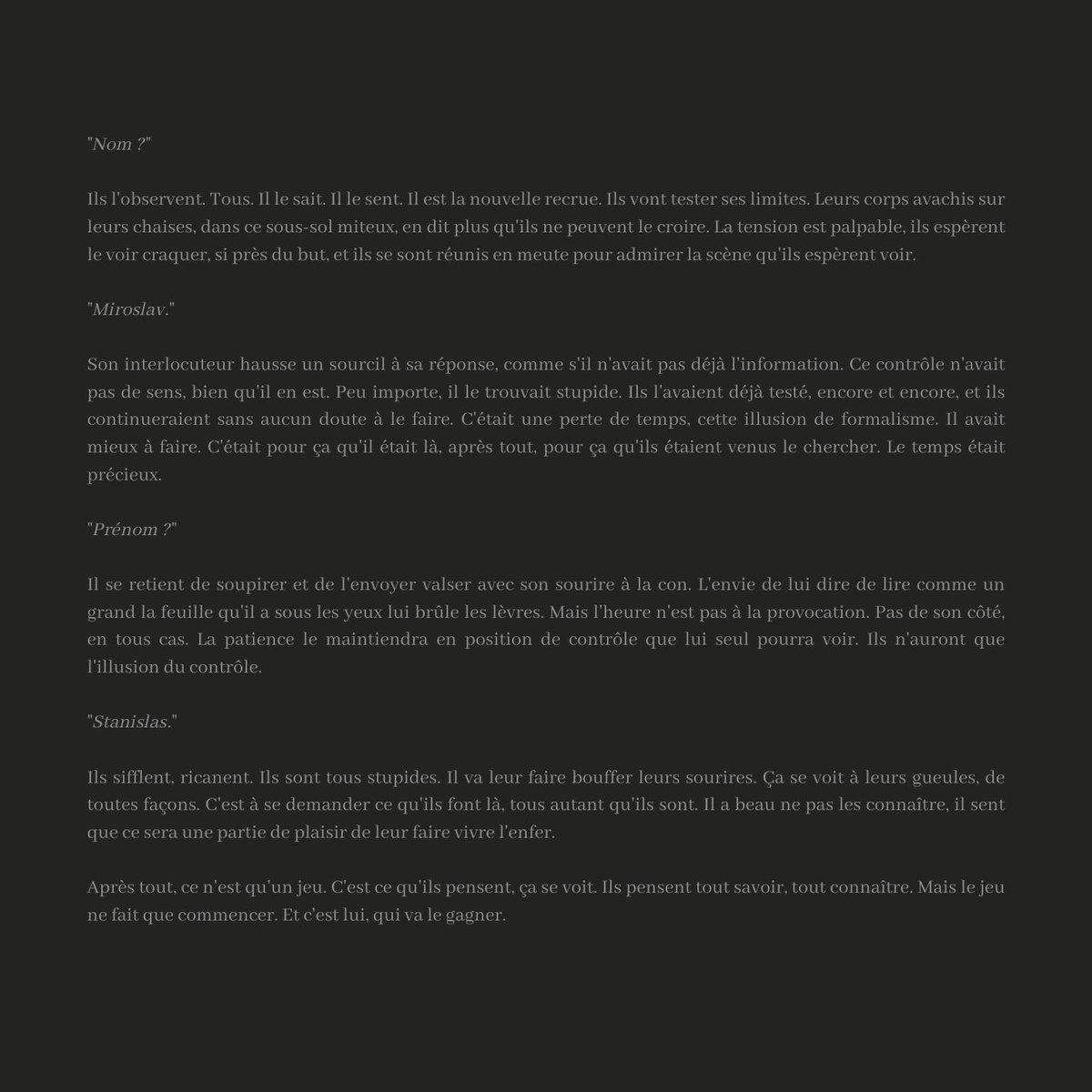 𝙲𝚑𝚊𝚙𝚒𝚝𝚛𝚎 𝟸 : 
                       
                          𝙽𝚘𝚞𝚟𝚎𝚕𝚕𝚎 𝚛𝚎𝚌𝚛𝚞𝚎.

tw : language grossier