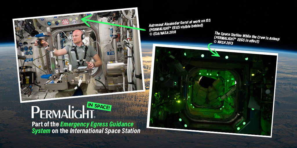 permalightbrand's tweet photo. #PERMALIGHT® Super High-Performance #Photoluminescent Rigid #PVC is on the #InternationalSpaceStation as part of the #EmergencyEgressGuidanceSystem- when lights are off, it provides a long-lasting #glow without electricity https://t.co/jbCkL2XEgf

#iss #nasa #alexandergerst #eegs https://t.co/H6AOZ2WZFN