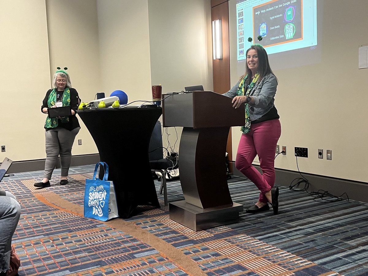 VESFirsties's tweet photo. So excited that I once again got the opportunity to present at #ncties22 with Barbara Purcell!! #Better2gether #bcpsignitelearning #burkevirtualacademy #peardeck #googleslides https://t.co/UlWvGYQaVD