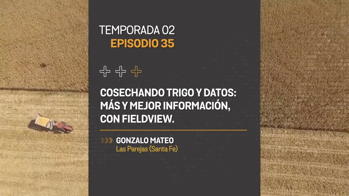 FieldViewArg's tweet photo. Fuimos hasta Las Parejas, Santa Fe, en plena cosecha de #trigo. 🌾 Allí, Gonzalo Mateo nos contó por qué le resulta clave registrar todo en #FieldView. 🤳 Y sus planes para avanzar con Prescripciones. 💪 Conocé más en un nuevo capítulo de #FieldViewTV.  👉 https://t.co/3I7ljtvZOQ https://t.co/KGA9kuIcGc