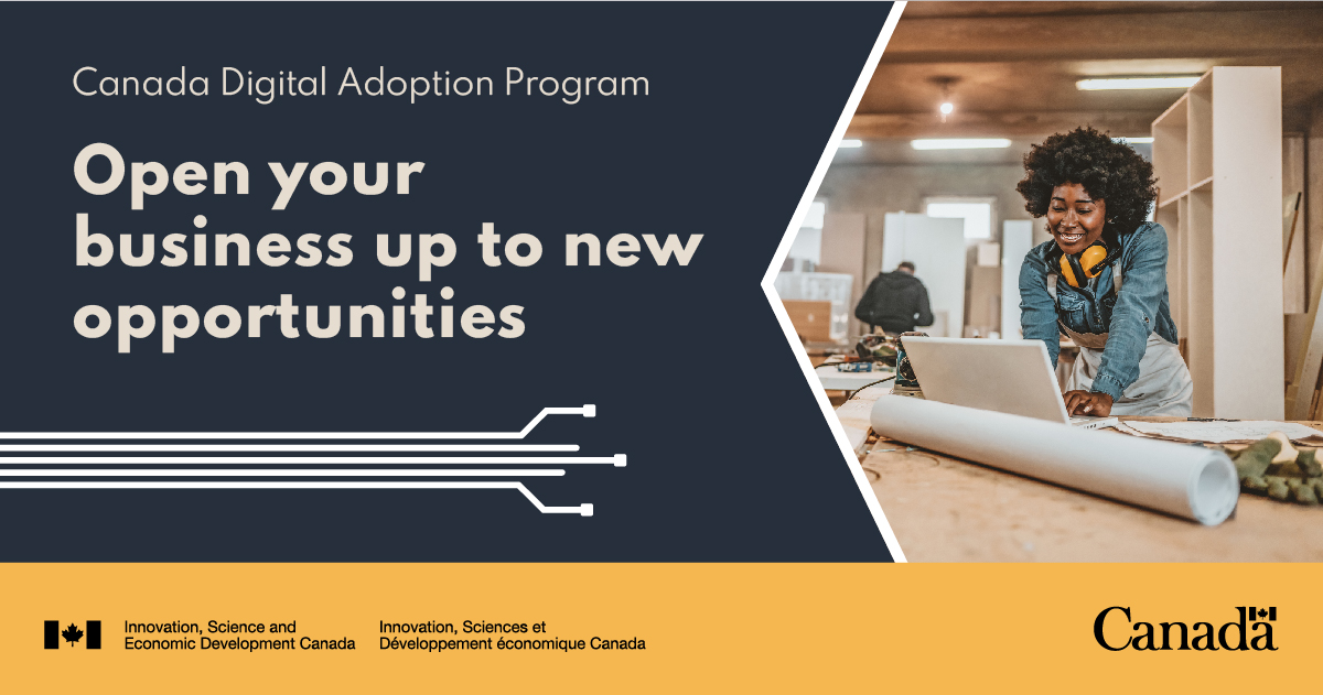 Today, <a href="/CanadianPM/">Prime Minister of Canada</a> Trudeau and Minister Ng announced the launch of the Canada Digital Adoption Program, helping #CdnBusinesses get online and leverage digital tech. Apply today: bit.ly/3hBDSdA 

#DigitalAdoption