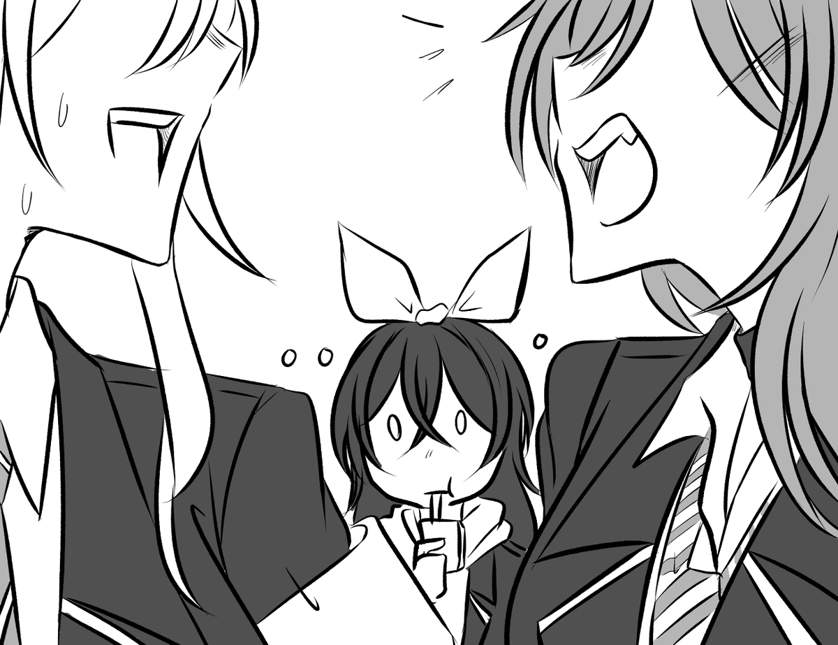 Em_rynn's tweet photo. High school AU with your favourite third wheel squad. 

#eujean https://t.co/lvuckJlo0t