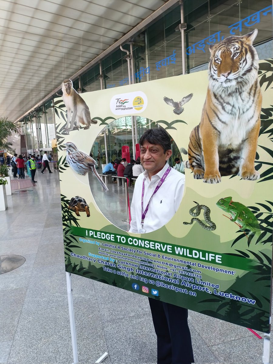 Lakshya_society's tweet photo. Today we have celebrated #World #wildlife #Day at CCS International Airport, Lucknow with the support of @lkoairport
During the event people pledged to conserve #Endangered species
also conducted nukkad Natak to create awareness among the people about conservation of wildlife https://t.co/r61aPKtssl