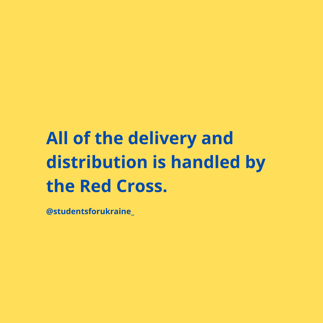 Student4Ukraine's tweet photo. could not be more overwhelmed with all the support and help we have received ❤️❤️#donations #shipment #news @RedCrossUkraine https://t.co/HL0rwu9YHe