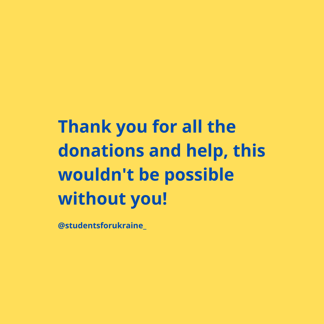 Student4Ukraine's tweet photo. could not be more overwhelmed with all the support and help we have received ❤️❤️#donations #shipment #news @RedCrossUkraine https://t.co/HL0rwu9YHe