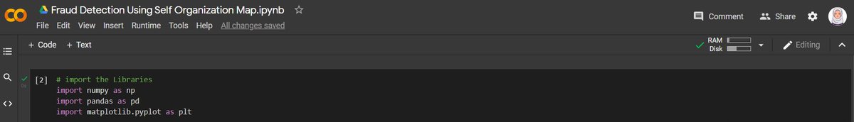 Day-28 | 03-03-22 

- Progress of the day: Did a project- Fraud Detection Using SOM. 
- Feeling: Excited
#100DaysOfCode #100daysofcodechallenge 
Note: My uni classes started offline again so messed up a little bit and took 3 days break. It will not happen again.😷