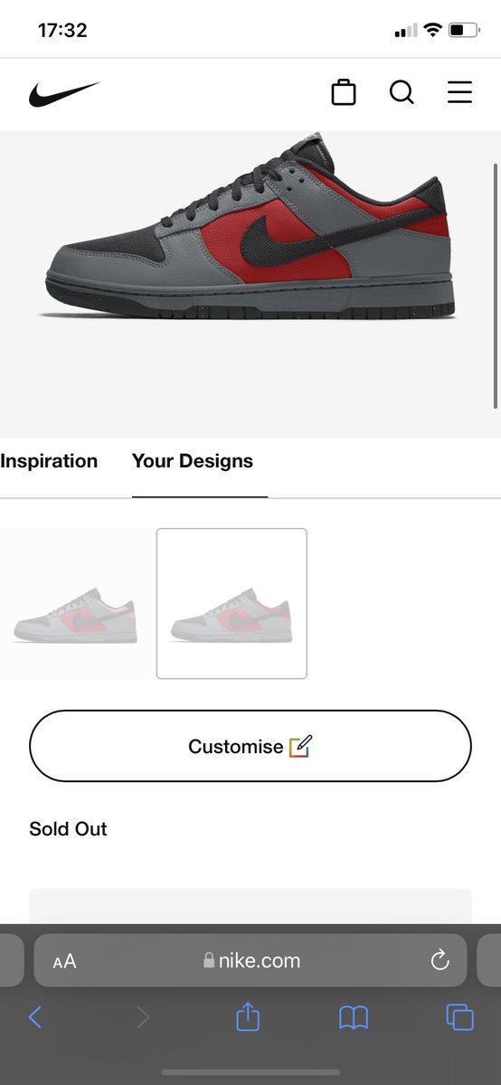 PDM_14's tweet photo. @Nike how can a shoe i customised myself be sold out? https://t.co/rwLTLq3au7