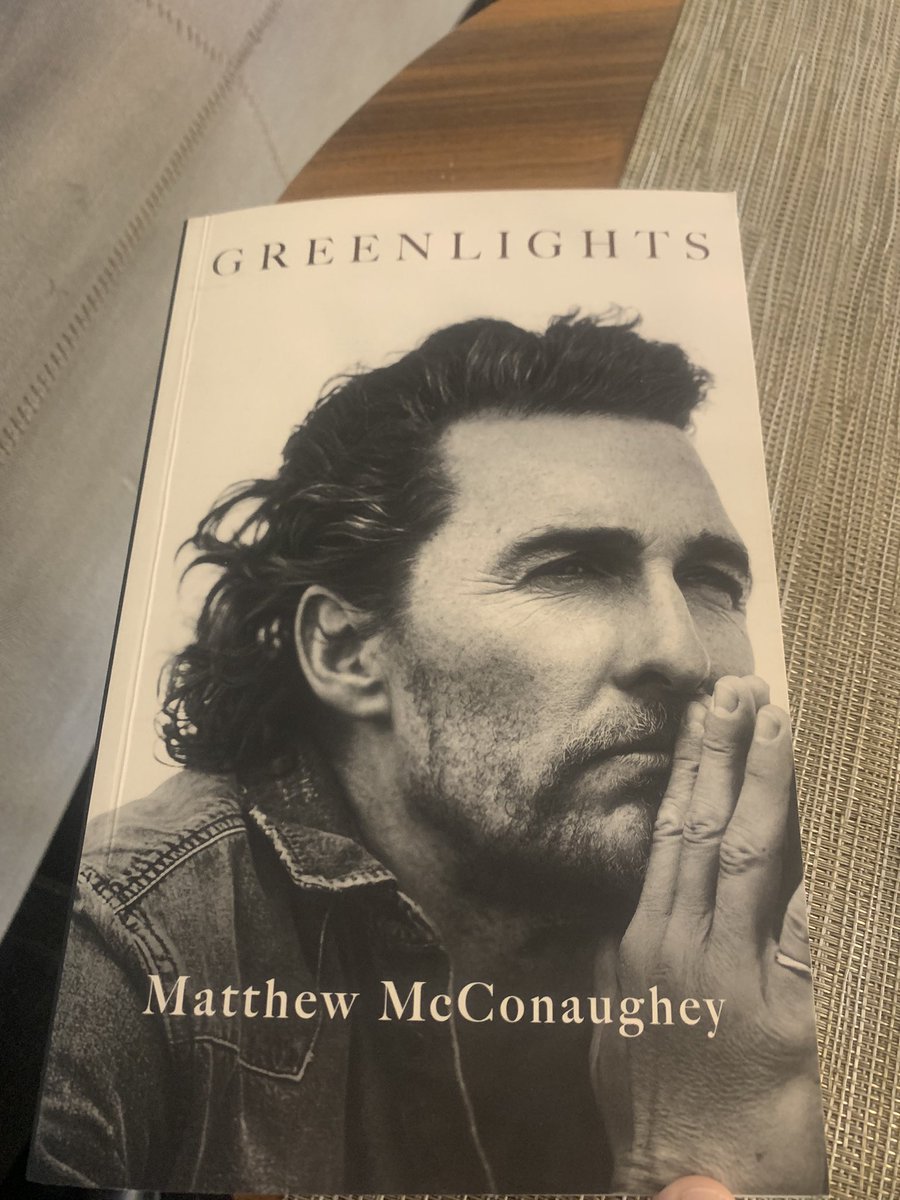 DiGidron's tweet photo. @McConaughey “…you better follow the rules, until you’re man enough to break them.” I knew the book will be good! https://t.co/p5n7nNCcDR