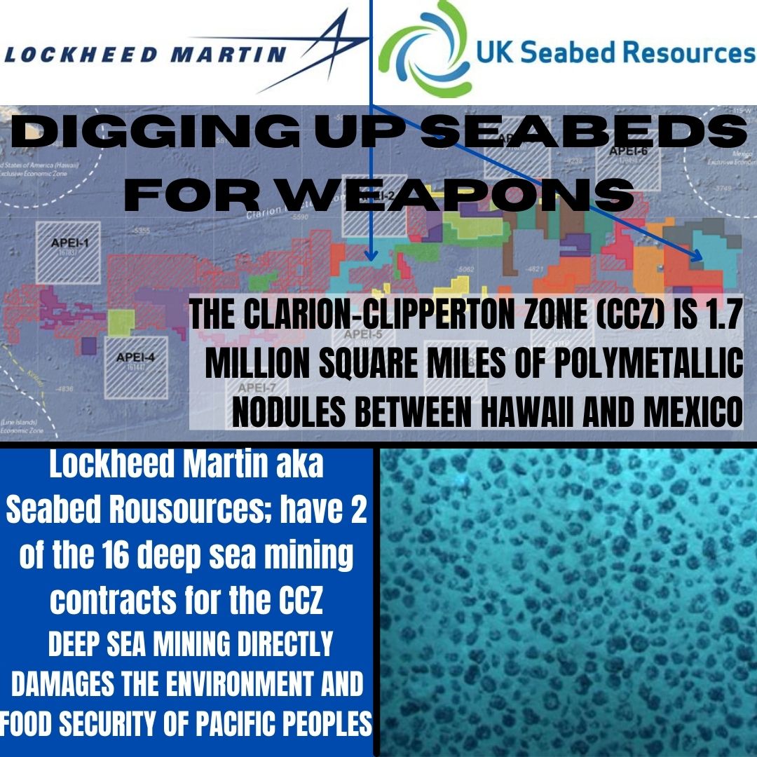 BlockLockheed's tweet image. Lockheed Martin are digging up the seabeds to make their weapons ! 
#blocklockheed #lockheedmartin #ukseabedresources