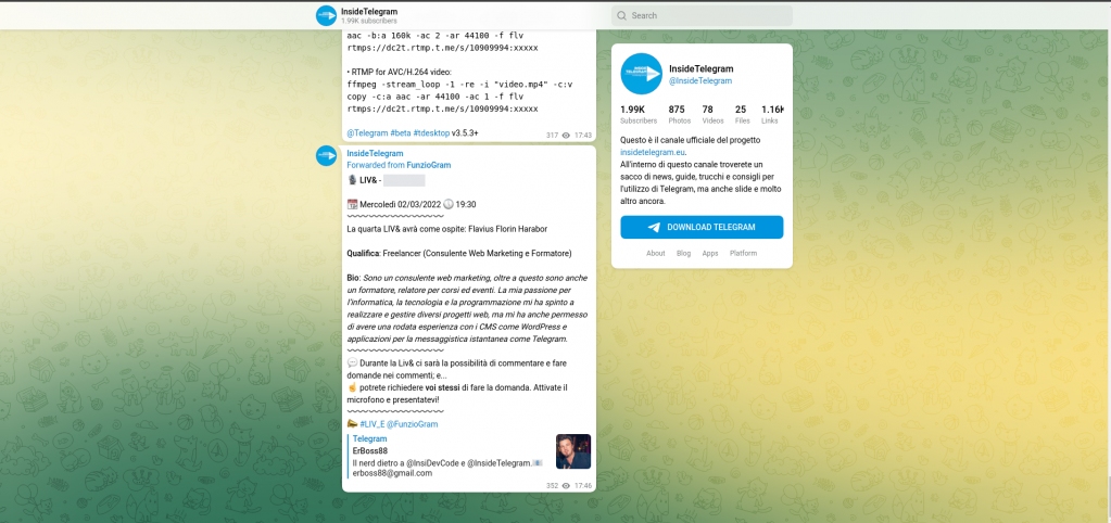 FlaviusHarabor's tweet image. Telegram interviene sull&apos;aspetto grafico delle pagina in anteprima dei canali, bot, gruppi e profili pubblici.
Info:
t.me/s/InsideTelegr…

#Telegram #TelegramNews #TelegramUpdate #InsideTelegram #InsideTelegramLab