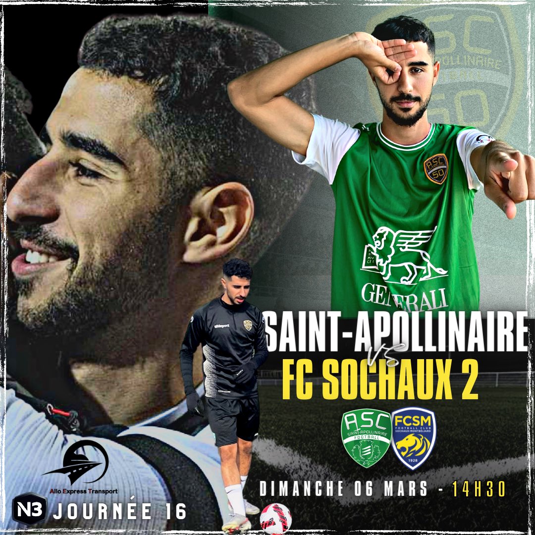 ASC SaintApollinaire Football on Twitter " ️ NATIONAL 3 Journée 16 Retour à Louzole pour