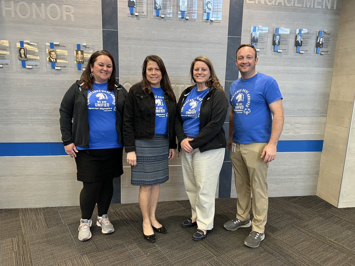 Some of our admin team repped their Unified T-shirt’s for the Spread the Word Inclusion Day of awareness! <a href="/MillardNorthHS/">Millard North HS</a>