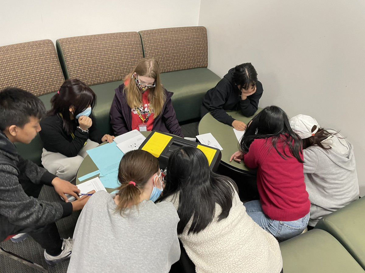 SopoIMC's tweet photo. ZOMBABIES INVADE! @schnepp_bio_lab’s class is doing #BreakoutBoxes related to genetics today! #BeACardinal https://t.co/zyTMXVlhqM