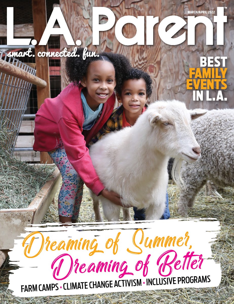 LAParentMag's tweet image. Digital version of our March issue is now live, with print hitting stands shortly!

We absolutely adore this cover of our local #covermodels Yara and Hendrix Johnson, photographed by @fullimage360 at @MoonwaterFarm!

Check out mag here: bit.ly/3IVgTGB