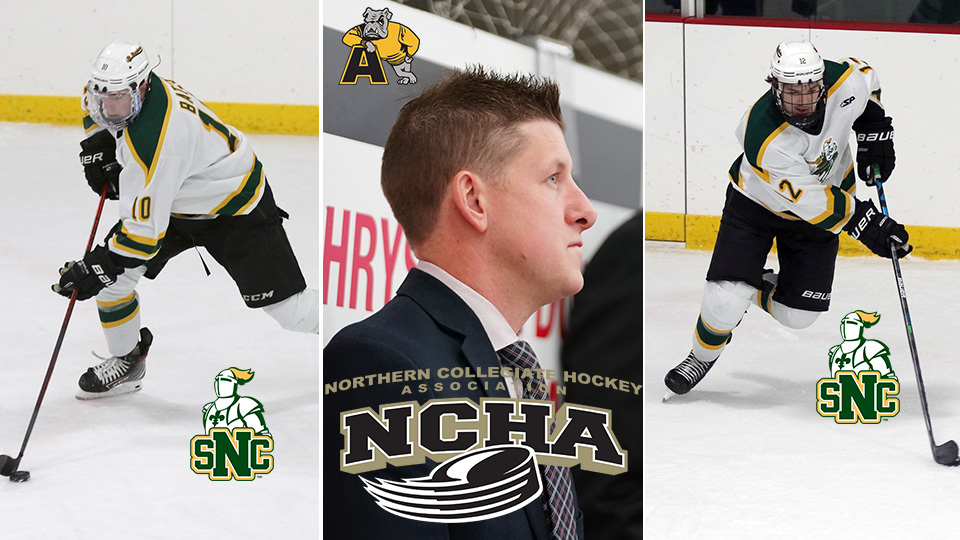 🚨 NCHA Men's Postseason Awards 🚨

The awards are out ... congrats to the honorees.

Player of the Year: Peter Bates <a href="/sncmenshockey/">SNC Men's Hockey</a> 
Freshman of the Year: Liam Fraser <a href="/sncmenshockey/">SNC Men's Hockey</a> 
Coach of the Year: Adam Krug <a href="/ACbulldoghockey/">Adrian College Hockey</a> 

Read the release here!
bit.ly/3pBZhI6