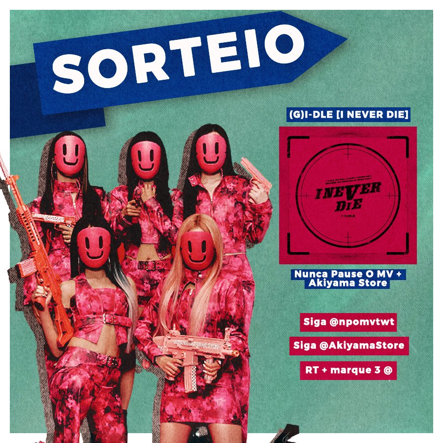 npomvtwt's tweet image. 🚨 SORTEIO NA ÁREA 🚨

Quer ganhar o primeiro full álbum do (G)I-DLE? Se liga nas regras: 

- Siga a @AkiyamaStore e @npomvtwt 
- Dê RT e marque três pessoas nos comentários. 

Resultado do sorteio: 02 de Abril.
