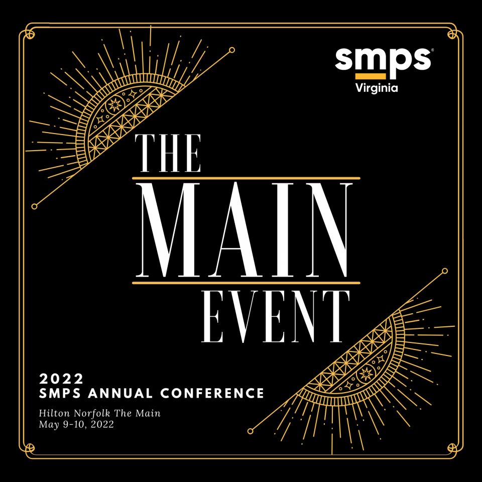 Registration is officially open for SMPS Virginia’s 2022 Annual Conference, May 9-10 at Hilton Norfolk the Main in downtown Norfolk. Early bird registration ends March 31, so make sure to secure your conference ticket before they sell out! smpsva.org/meetinginfo.ph…