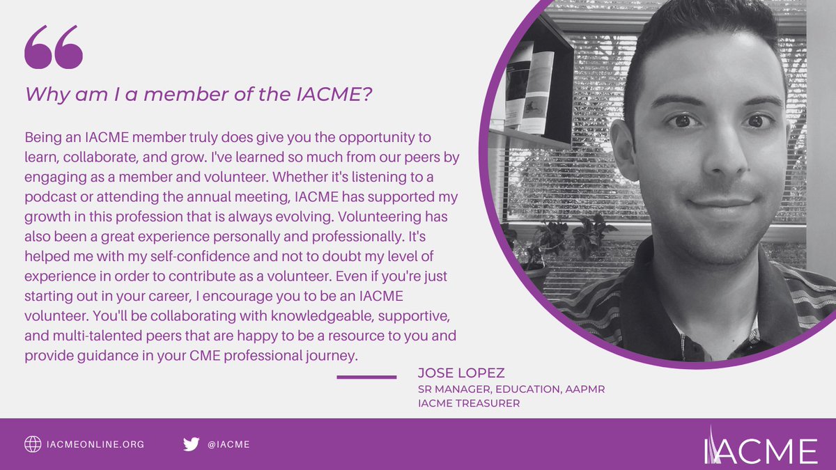 IACME's tweet photo. What's your why? IACME Treasurer Jose Lopez shares his story.

Join us: https://t.co/OgEKHqaLK7 https://t.co/uaFUaJzqVN