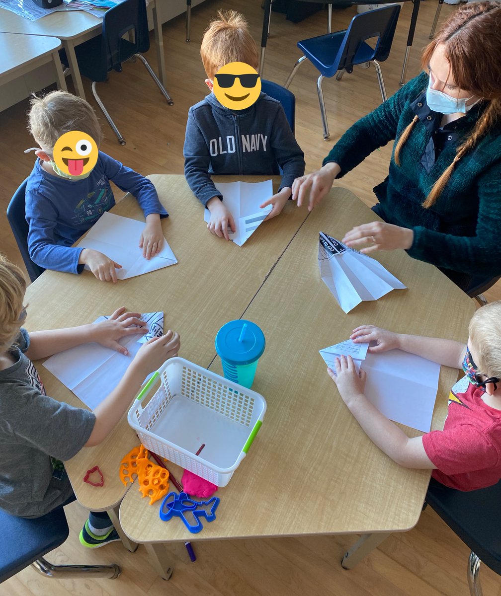 Getting ready for our paper airplane measurement activity tomorrow ✈️