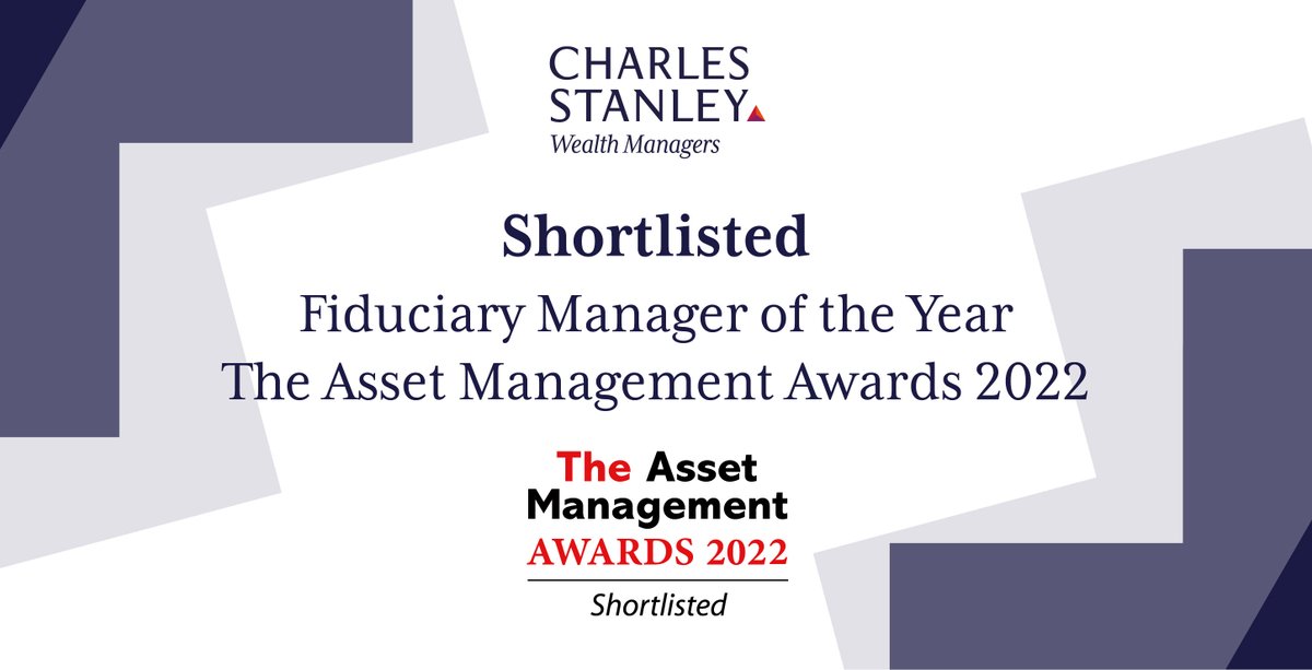 _CharlesStanley's tweet photo. We are thrilled to have been shortlisted for Fiduciary Manager of the Year @CS_Fiduciary in the Asset Management Awards 2022.
Congratulations to all the nominees, we look forward to the awards ceremony in May.
#AssetMAwards #Fiduciary #Trustees #PensionSchemes https://t.co/p3OcXJGZOD