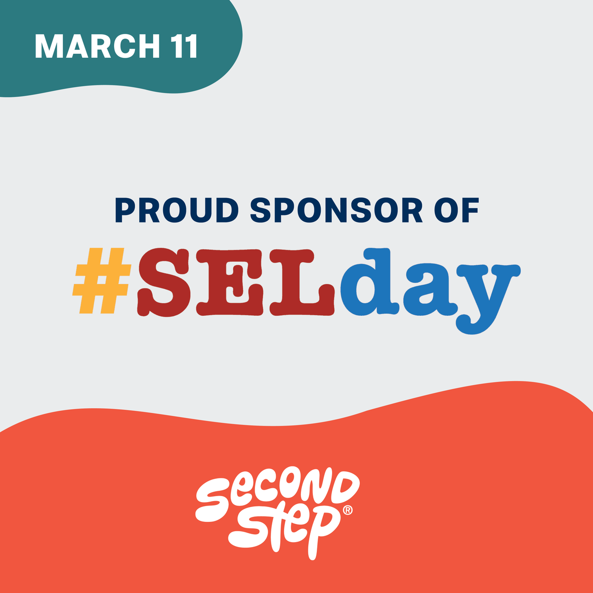 March 11 is International #SELday, and we’re a proud sponsor! 

What does #SEL mean to you? Join the movement to #SpeakUpForSEL and work toward empowering millions of kids and adults with lifelong skills.

Learn more at SELday.org