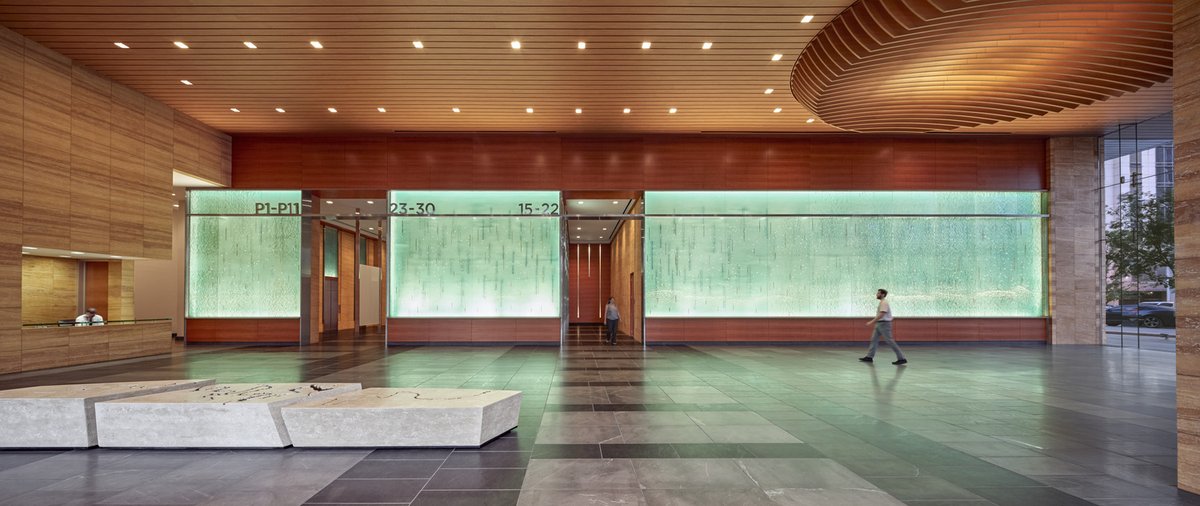 DudaPaine's tweet image. Colorado Tower, with its location on a prominent corner in downtown Austin, presents a unique opportunity for art and architecture to come together. #AustinArchitecture #officelobby #artandarchitecture