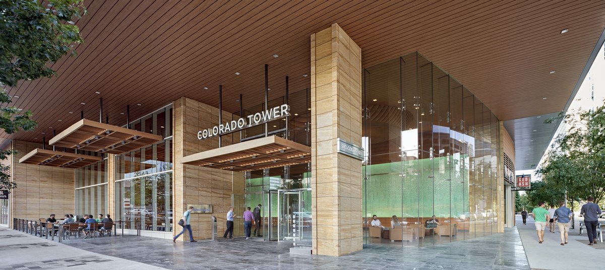 DudaPaine's tweet image. Colorado Tower, with its location on a prominent corner in downtown Austin, presents a unique opportunity for art and architecture to come together. #AustinArchitecture #officelobby #artandarchitecture