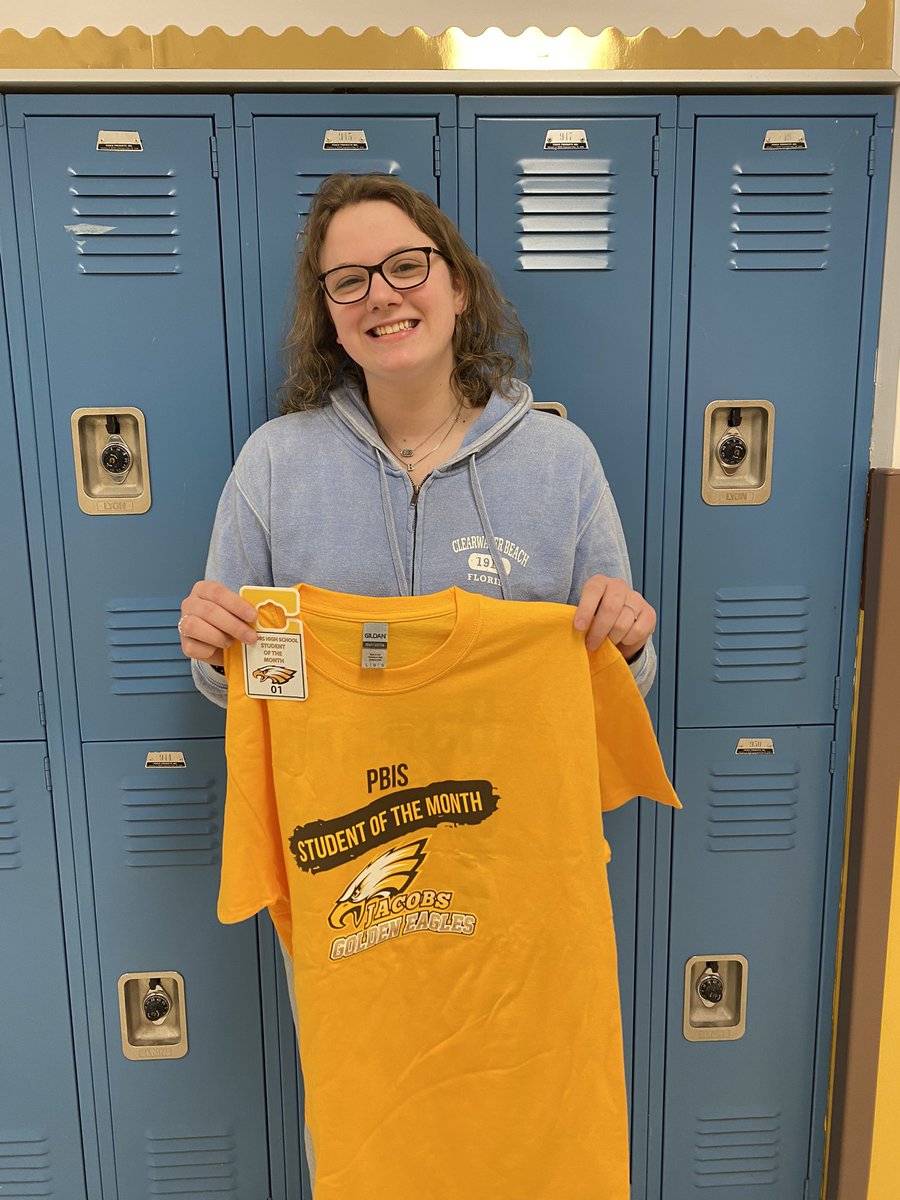 JacobsPBIS's tweet photo. Congratulations to Briana Ward for being named one of our PBIS Jan/Feb Students of the Month! @JacobsHighS https://t.co/kO7GzvLvl3