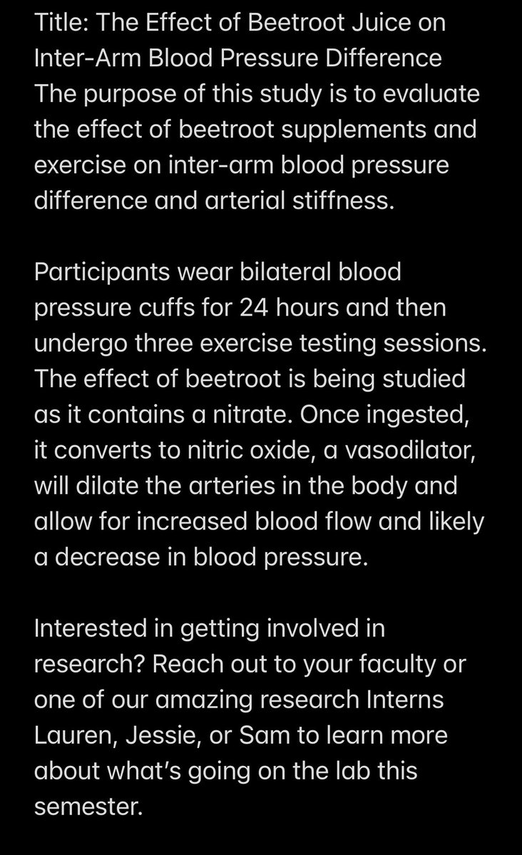 SRUExSci's tweet image. Happy Thursday, Rock Fam and welcome to our weekly Research Recap! #exsci #exercisescience #sru #slipperyrockuniversity #research #bloodpressure #beetrootjuice #interarmdifference